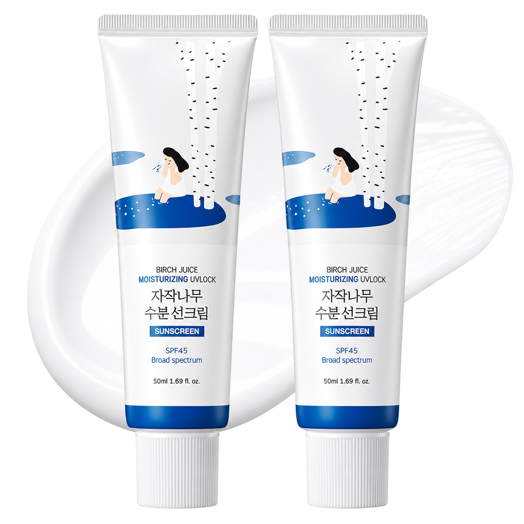 Birch Juice skincare cream tubes, product photography